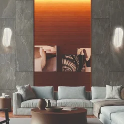 Applique Da Parete-Selezionato da Mazzolaluce Applique design moderna vela led 12w 3000k effetto vetro crepato