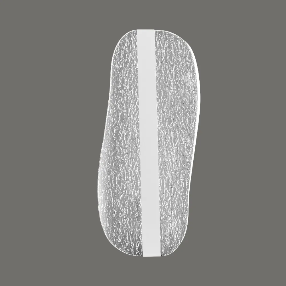 Applique Da Parete-Selezionato da Mazzolaluce Applique design moderna vela led 12w 3000k effetto vetro crepato