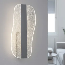 Applique Da Parete-Selezionato da Mazzolaluce Applique design moderna vela led 12w 3000k effetto vetro crepato