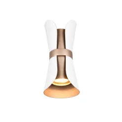 Applique Da Parete-Selezionato da Mazzolaluce Applique design moderno bianco caffe 2 luci biemissione