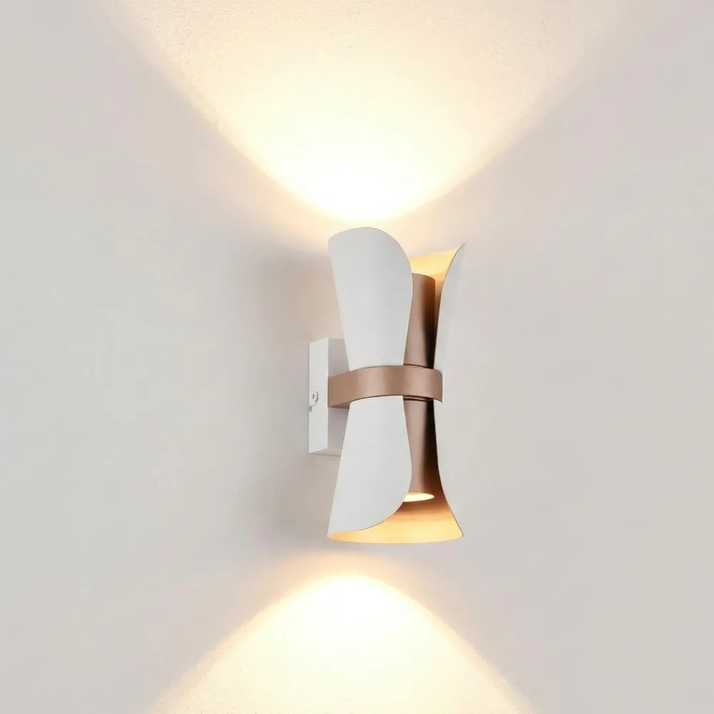 Applique Da Parete-Selezionato da Mazzolaluce Applique design moderno bianco caffe 2 luci biemissione