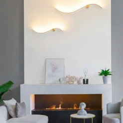 Applique Da Parete-Selezionato da Mazzolaluce Applique design moderno nero oro led 14w 3000k