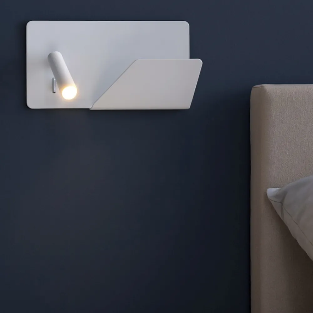 Applique Camera Da Letto-Selezionato da Mazzolaluce Applique destro bianco da comodino mensola presa usb