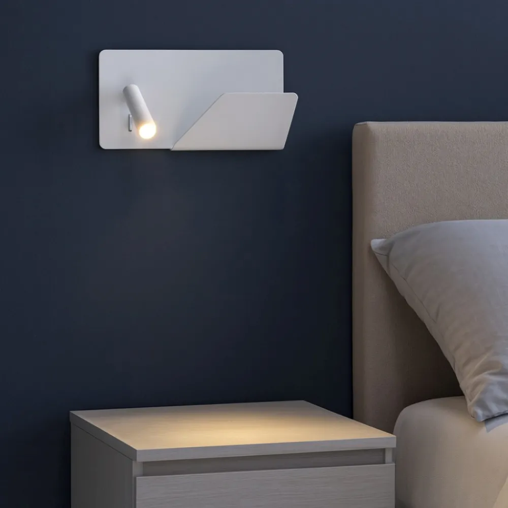 Applique Camera Da Letto-Selezionato da Mazzolaluce Applique destro bianco da comodino mensola presa usb