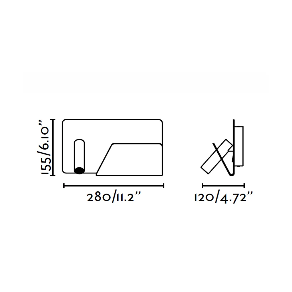 Applique Camera Da Letto-Selezionato da Mazzolaluce Applique destro bianco da comodino mensola presa usb