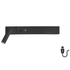 Applique Camera Da Letto-Selezionato da Mazzolaluce Applique destro nero per comodino camera da letto