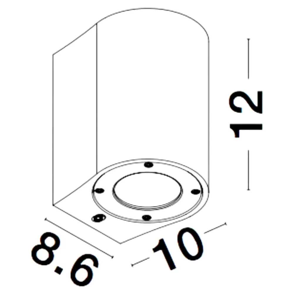 Applique Da Esterno-Selezionato da Mazzolaluce Applique di cemento grigio da esterno moderna