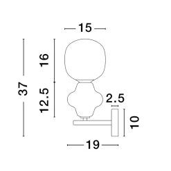 Applique Da Parete-Selezionato da Mazzolaluce Applique di ceramica celeste design moderna