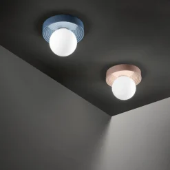 Applique Da Parete-Perenz Illuminazione Applique di ceramica verde tonda sfera vetro ceramic perenz