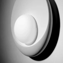 Applique Da Parete-Sforzin Illuminazione Applique di gesso bianca moderna design sforzin pitane diffusore in vetro