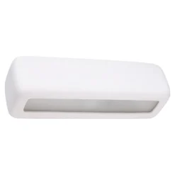 Applique Da Parete-Selezionato da Mazzolaluce Applique di gesso bianca pitturabile moderna rettangolare