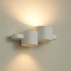Applique Da Parete-Sforzin Illuminazione Applique di gesso bianca pitturabile chia sforzin design moderna