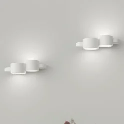 Applique Da Parete-Sforzin Illuminazione Applique di gesso bianca pitturabile chia sforzin design moderna