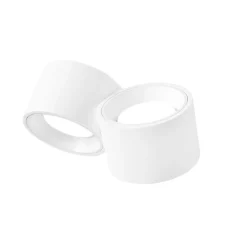 Applique Da Parete-Sforzin Illuminazione Applique di gesso bianco due luci rotonde sforzin nasso