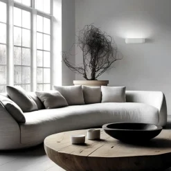 Applique Da Parete-Sforzin Illuminazione Applique di gesso bianco moderno sforzin mysia