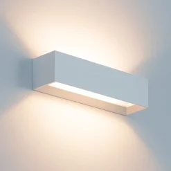 Applique Da Parete-Sforzin Illuminazione Applique di gesso bianco rettangolare moderna hermione sforzin