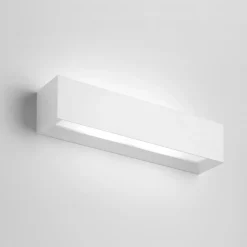 Applique Da Parete-Sforzin Illuminazione Applique di gesso bianco rettangolare moderna hermione sforzin
