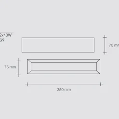 Applique Da Parete-Sforzin Illuminazione Applique di gesso bianco rettangolare moderna hermione sforzin