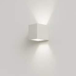 Applique Da Parete-Selezionato da Mazzolaluce Applique di gesso bianco sagomato moderno biemissione