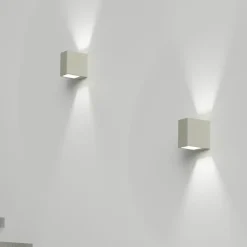Applique Da Parete-Selezionato da Mazzolaluce Applique di gesso bianco sagomato moderno biemissione