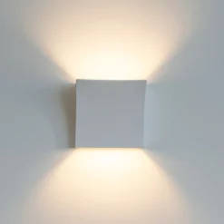 Applique Da Parete-Selezionato da Mazzolaluce Applique di gesso ceramica led 9w 4000k bianca moderna