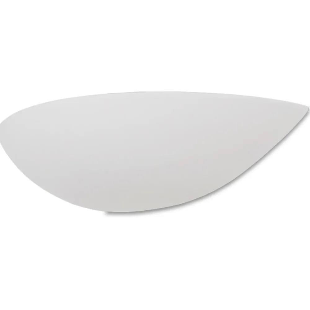 Applique Da Parete-Selezionato da Mazzolaluce Applique di gesso ceramica mezzaluna bianca