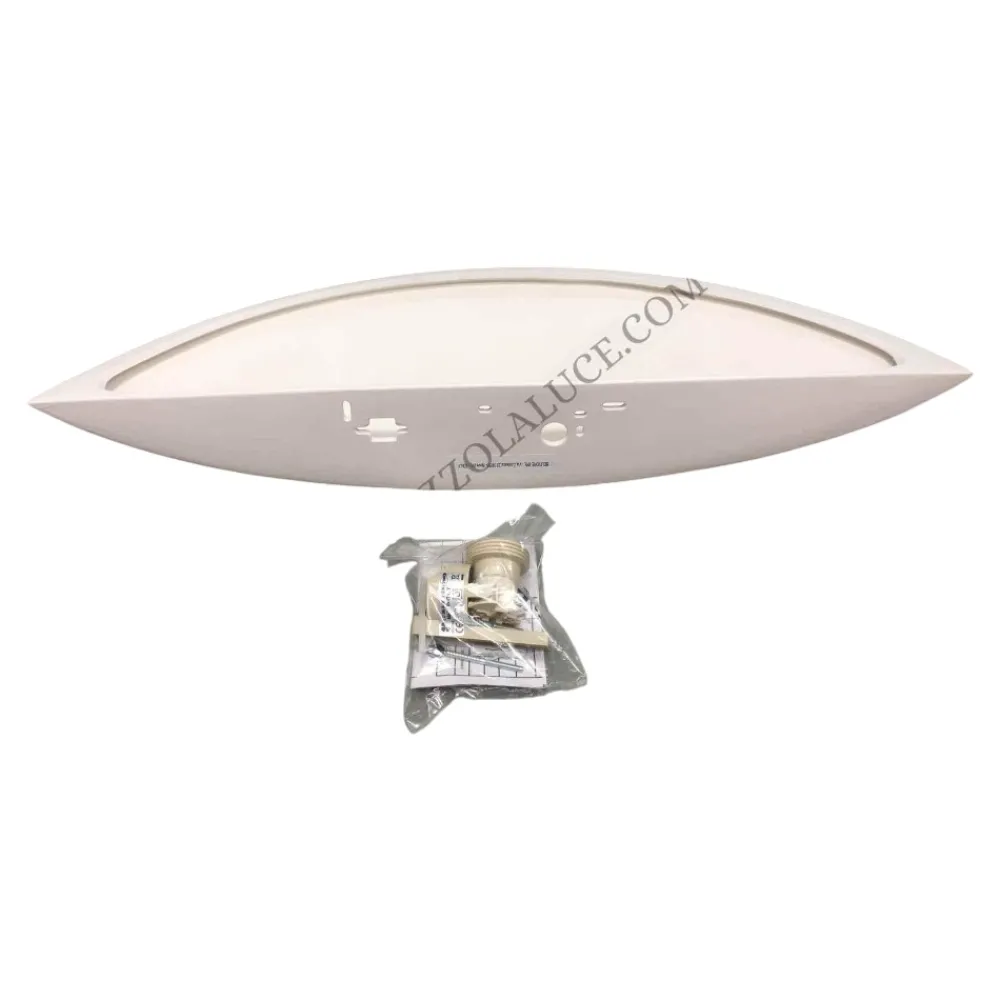 Applique Da Parete-Selezionato da Mazzolaluce Applique di gesso ceramica mezzaluna bianca