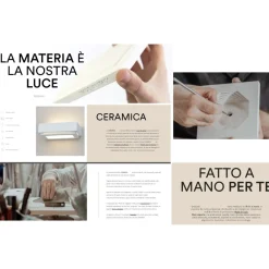 Applique Da Parete-Selezionato da Mazzolaluce Applique di gesso ceramica mezzaluna bianca