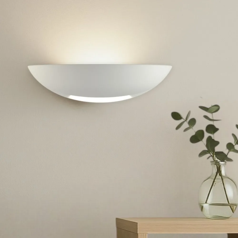 Applique Da Parete-Selezionato da Mazzolaluce Applique di gesso ceramica per interni bianco