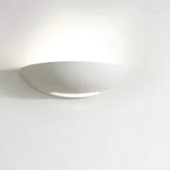 Applique Da Parete-Selezionato da Mazzolaluce Applique di gesso ceramica per interni bianco
