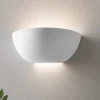Applique Da Parete-Selezionato da Mazzolaluce Applique di gesso ceramico bianco diffusore in vetro