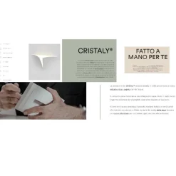 Applique Da Parete-Selezionato da Mazzolaluce Applique di gesso ceramico bianco pitturabile diffusore in vetro