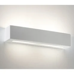 Applique Da Parete-Selezionato da Mazzolaluce Applique di gesso ceramico bianco led 18w 3000k rettangolare