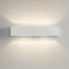 Applique Da Parete-Selezionato da Mazzolaluce Applique di gesso ceramico rettangolare bianca led24w 3000k