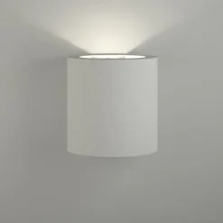Applique Da Parete-Selezionato da Mazzolaluce Applique di gesso cristaly cilindro bianco verniciabile