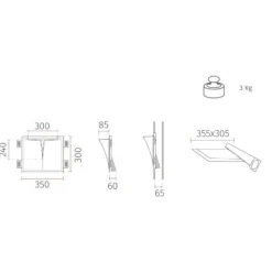 Applique Da Parete-Selezionato da Mazzolaluce Applique di gesso da incasso parete 13w 3000k bianca
