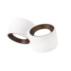 Applique Da Parete-Sforzin Illuminazione Applique di gesso due luci gesso bianco sforzin nasso bronzo