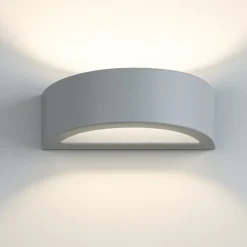Applique Da Parete-Selezionato da Mazzolaluce Applique di gesso grigio curvo moderna