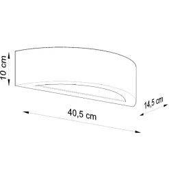 Applique Da Parete-Selezionato da Mazzolaluce Applique di gesso grigio curvo moderna