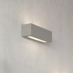 Applique Da Parete-Selezionato da Mazzolaluce Applique di gesso grigio rettangolare