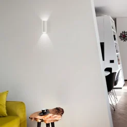 Applique Da Parete-IsyLuce Applique di gesso per interni cilindro bianco