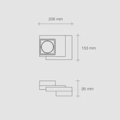 Applique Da Parete-Sforzin Illuminazione Applique di gesso 2 luci sopra sotto tecnico sforzin sibari