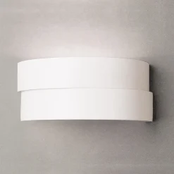 Applique Da Parete-Selezionato da Mazzolaluce Applique di gesso pitturabile design moderna curva