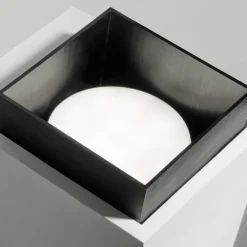 Applique Da Parete-Sforzin Illuminazione Applique di gesso syme sforzin quadrato moderna bianco nero