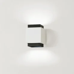 Applique Da Parete-Sforzin Illuminazione Applique di gesso syme sforzin quadrato moderna bianco nero