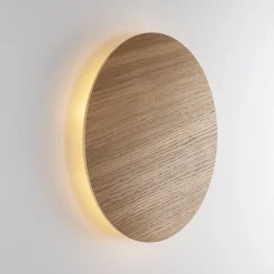 Applique Da Parete-Selezionato da Mazzolaluce Applique di legno 40cm rotondo disco design moderna