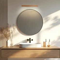 Applique Da Parete-Selezionato da Mazzolaluce Applique di legno luce verso il basso led 3000k