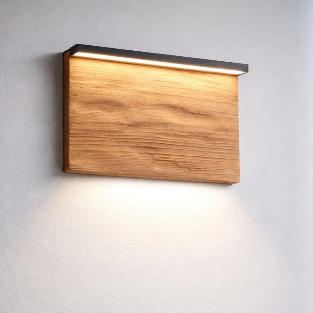 Applique Da Parete-Selezionato da Mazzolaluce Applique di legno moderno led 8w 3000k dimmerabile
