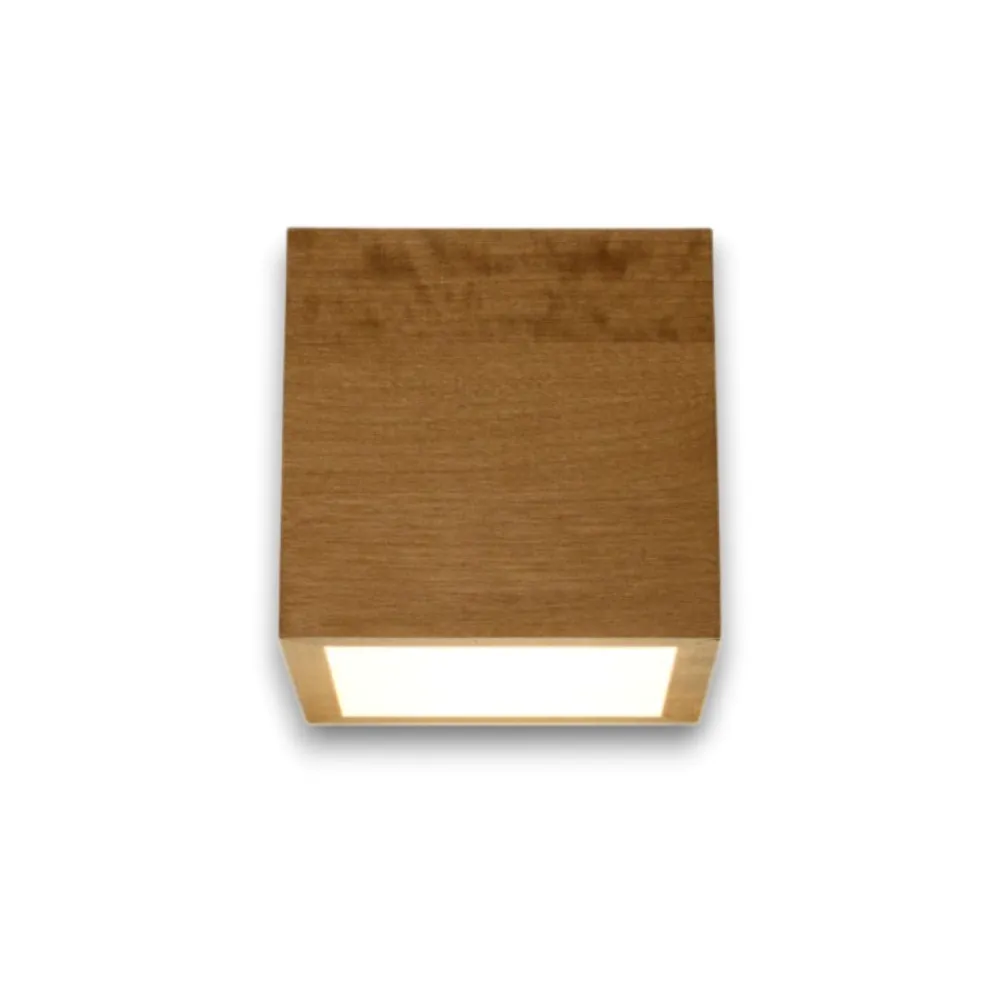 Applique Da Parete-Selezionato da Mazzolaluce Applique di legno naturale lampada cubo