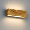 Applique Da Parete-Selezionato da Mazzolaluce Applique di legno rettangolare led dimmerabile 13,5w 3000k